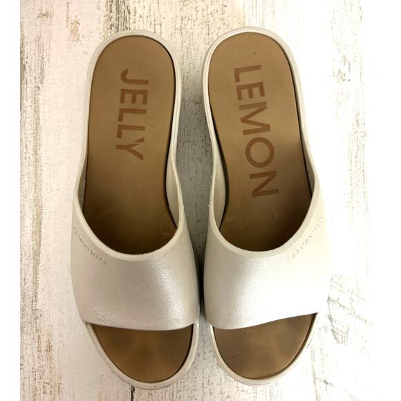 Lemon Jelly women Eu 40 9 light gray slip on platform comfort sandal shoe slides - Picture 5 of 8